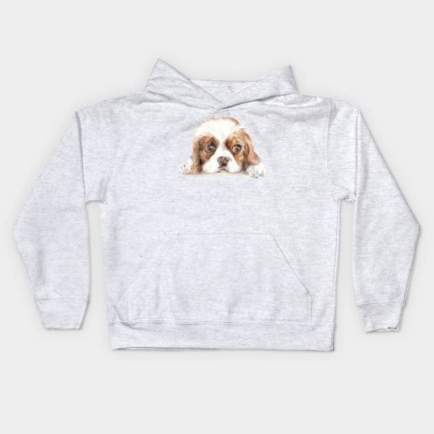 Cavalier King Charles Spaniel Kids Hoodie by wanderinglaur